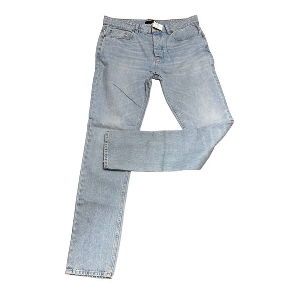 IRO 100% Cotton Straight Leg Jean in Blue NWT Size 32 - Picture 1 of 4